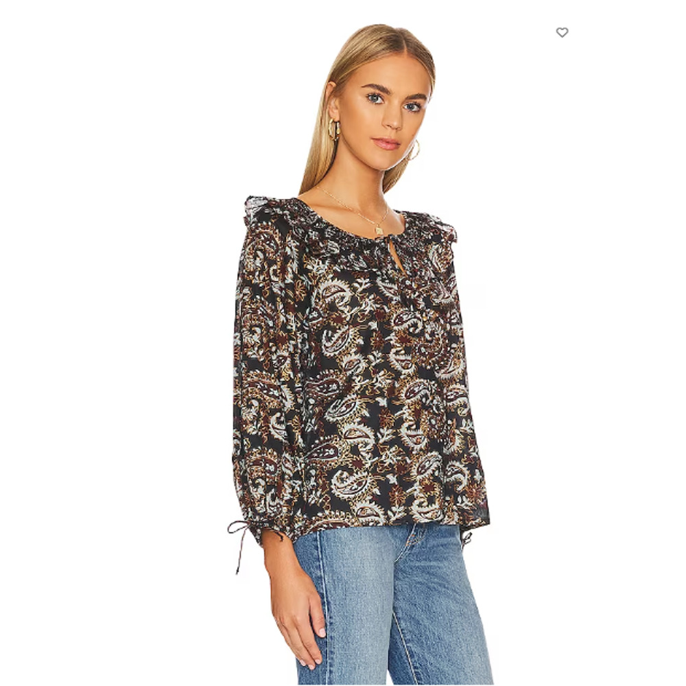 CLEOBELLA NWT Evereve Jillian Organic Cotton Long Sleeve Blouse // XS - Picture 5 of 14